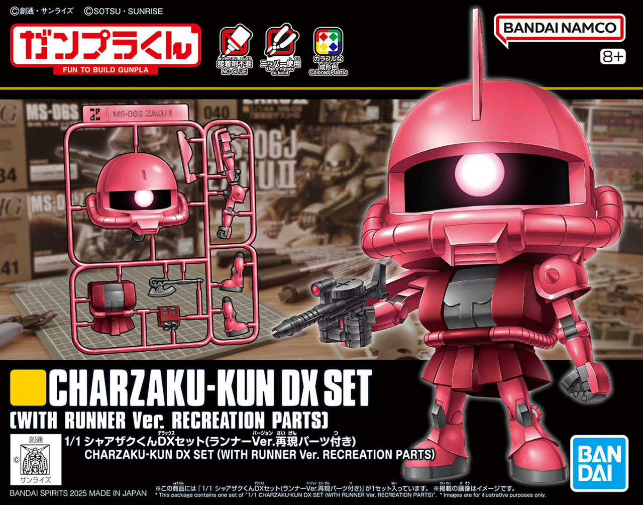 Mobile Suit Gundam CharZaku-kun DX Set with Runner Version Recreation Parts 1:1 Scale Model Kit