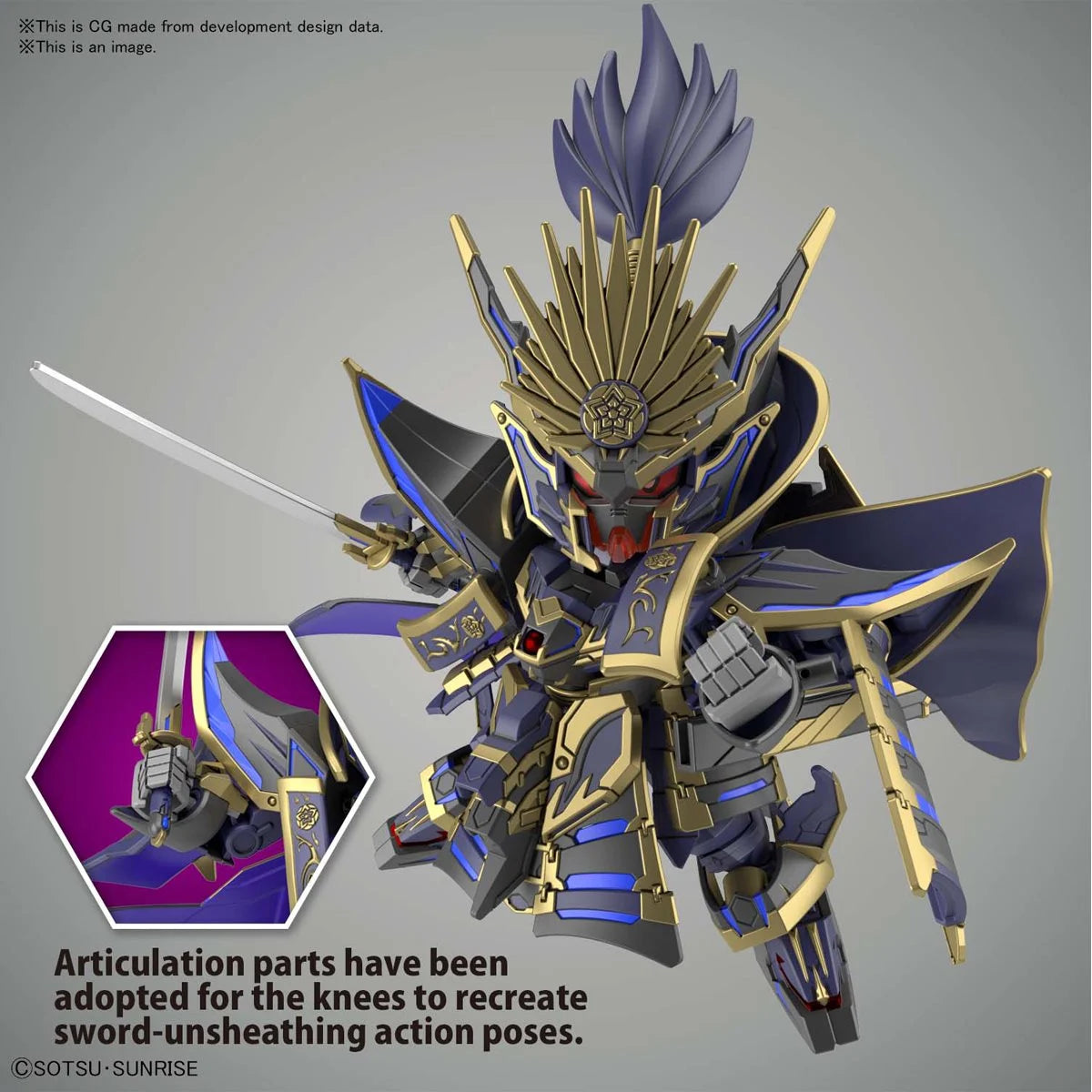 SD Gundam World Heroes Nobunaga Gundam Epyon Dark Mask Version Model Kit