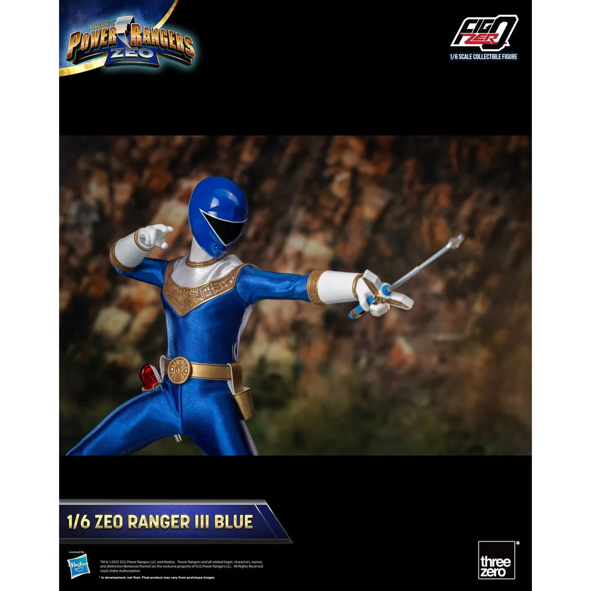 Power Rangers Zeo Blue Zeo Ranger III FigZero 1:6 Scale Action Figure