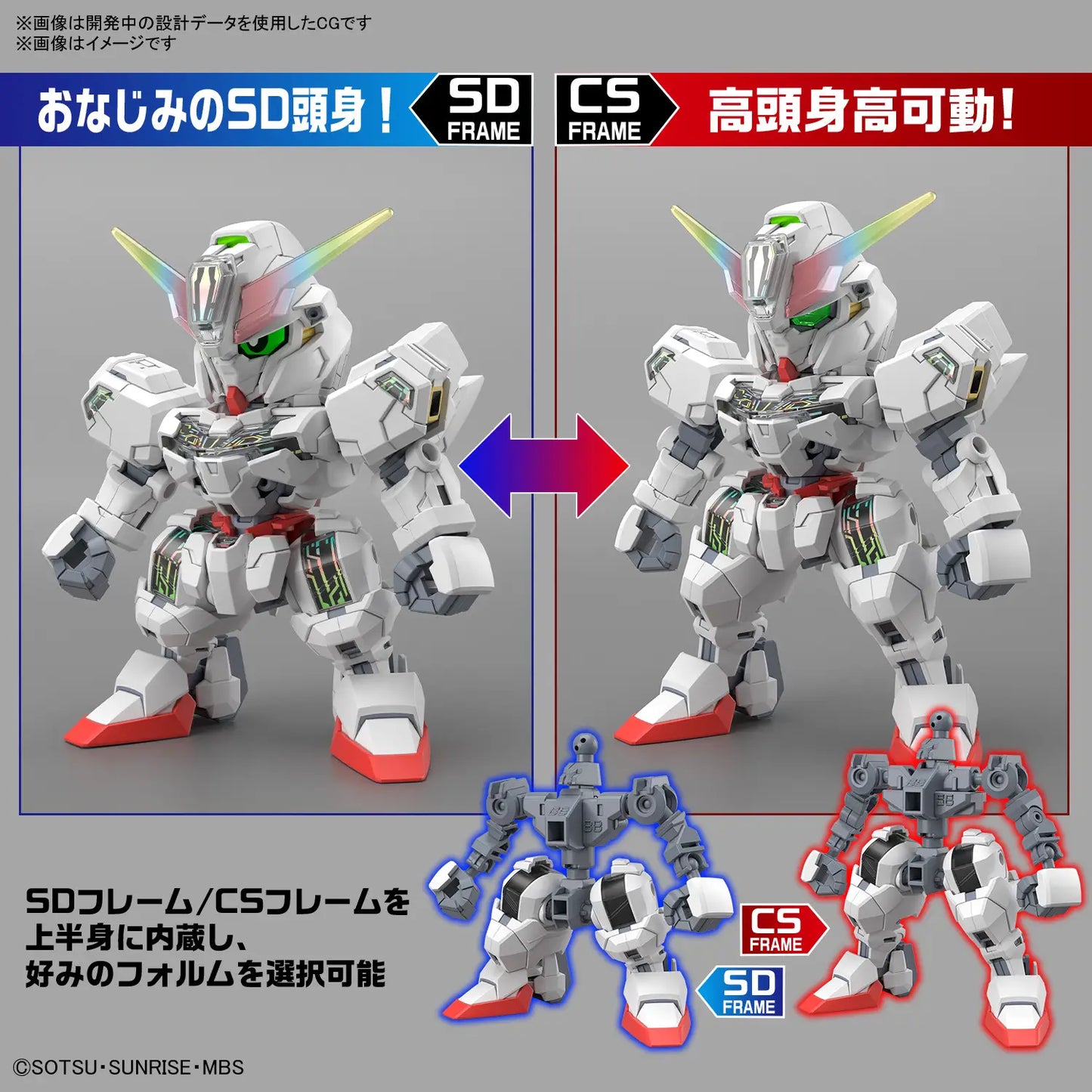 Mobile Suit Gundam: The Witch from Mercury Gundam Calibarn SD Gundam Cross Silhouette Model Kit