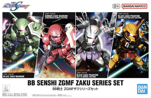 Gundam SD BB Senshi ZGMF Zaku Series Model Kit Set