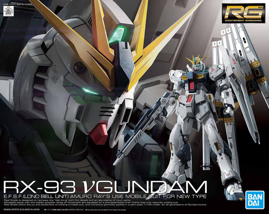 Mobile Suit Gundam Char's Counterattack Nu Gundam Real Grade 1:144 Scale Model Kit