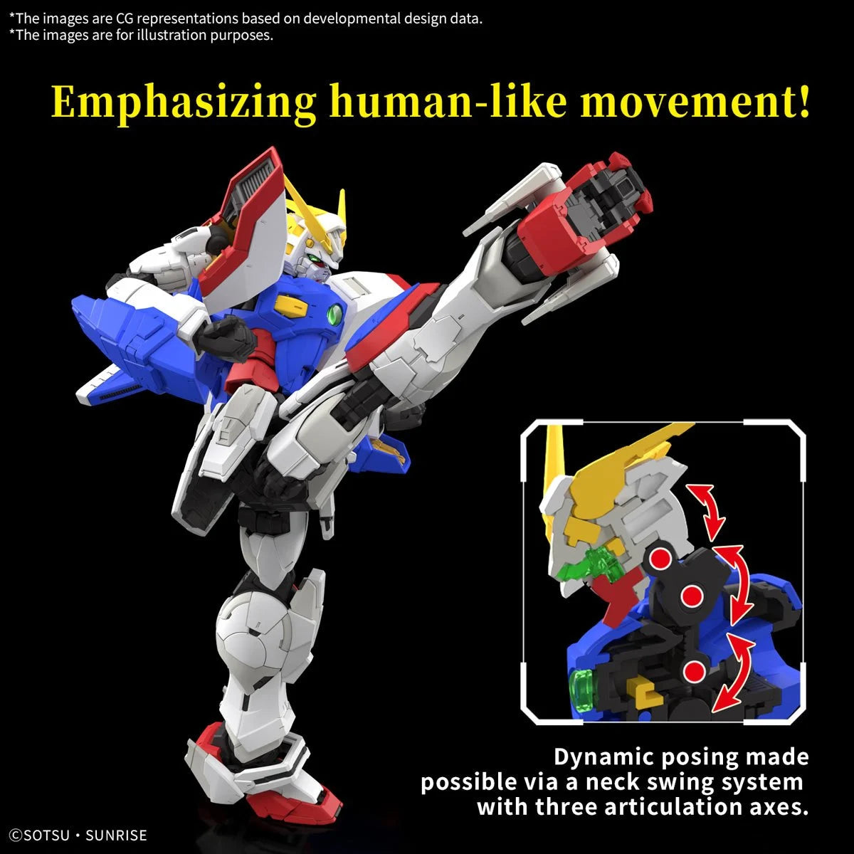 Mobile Fighter G Gundam Shining Gundam Real Grade 1:144 Scale Model Kit