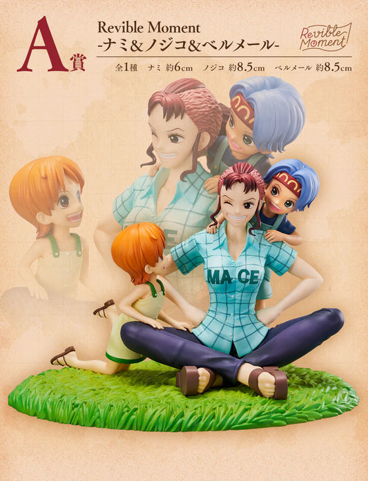 One Piece Nami & Nojiko & Bellemere (Emotional Stories 2) Revible Moment Ichibansho Statue