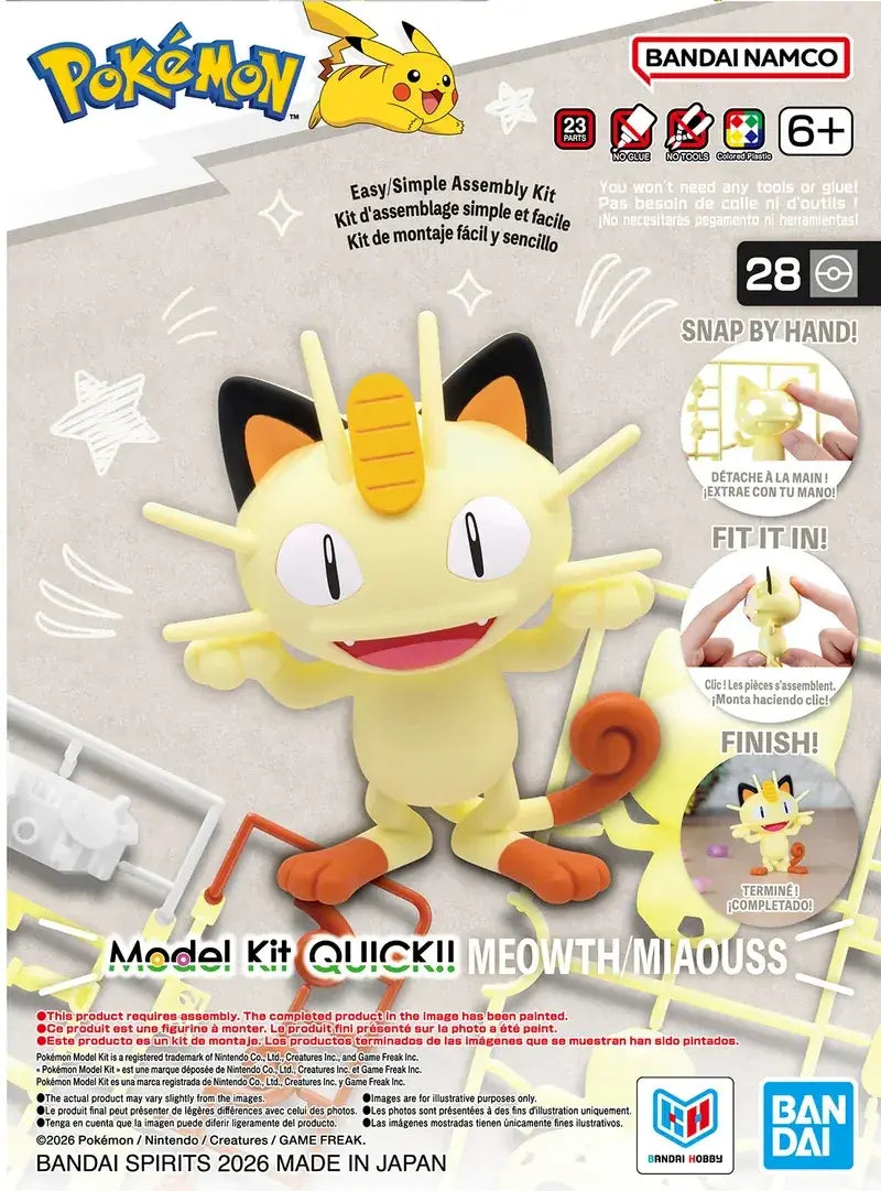 Pokemon Meowth Quick Model Kit