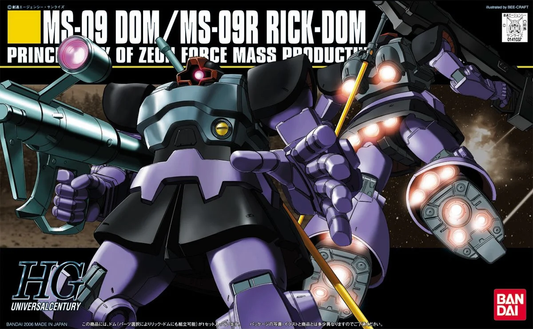 Mobile Suit Gundam Dom/Rick-Dom High Grade 1:144 Scale Model Kit