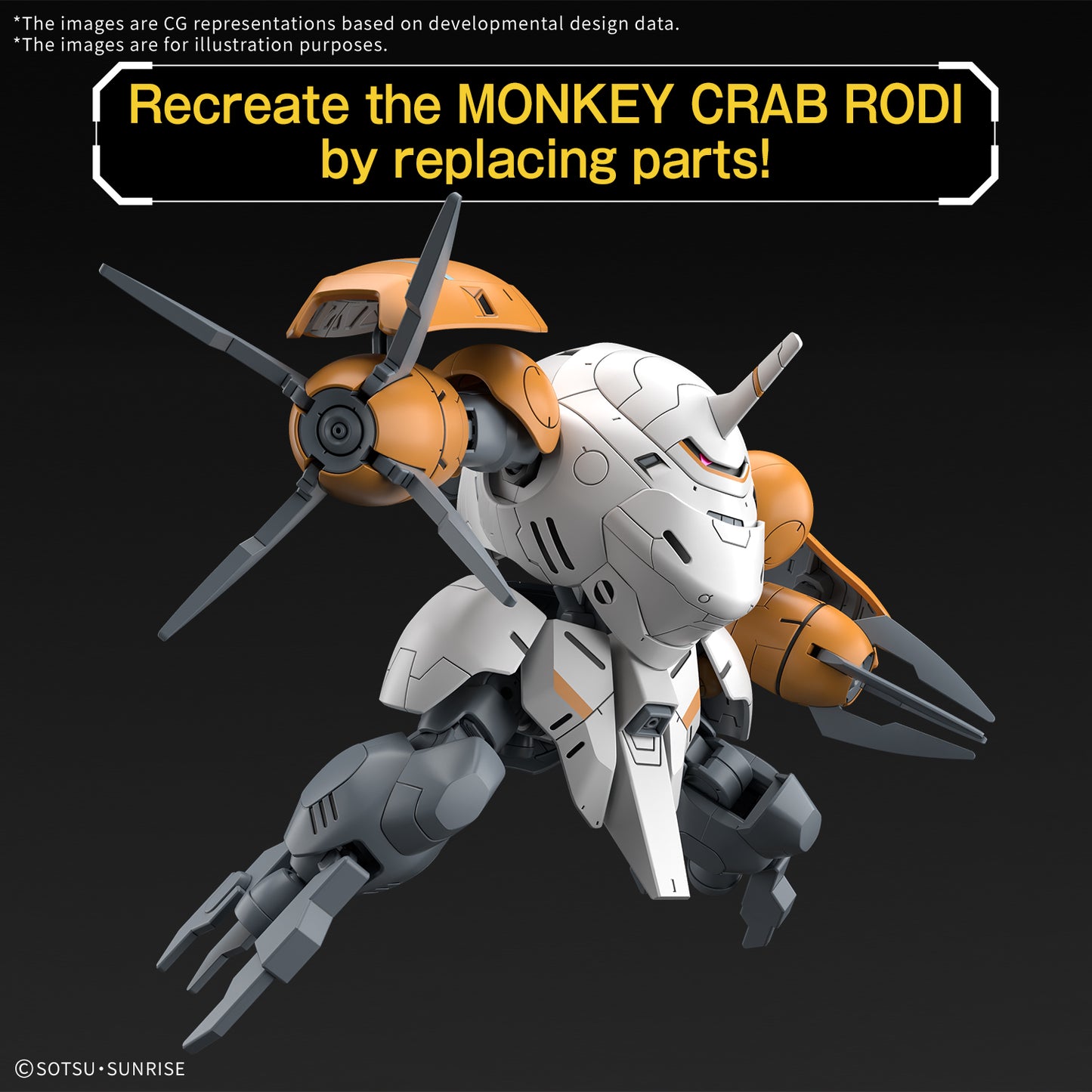 Mobile Suit Gundam: Iron-Blooded Orphans Monkey Rodi (598 Unit)/Monkey Crab Rodi High Grade 1:144 Scale Model Kit