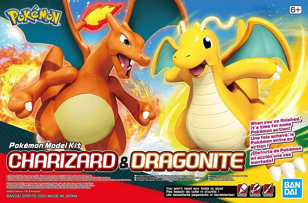 Pokemon Charizard and Dragonite Model Kit