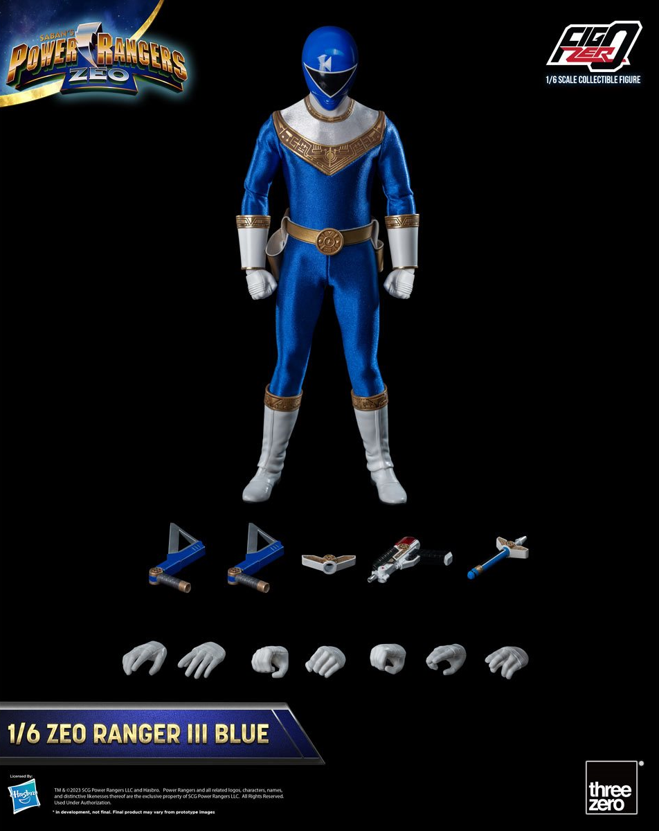 Power Rangers Zeo Blue Zeo Ranger III FigZero 1:6 Scale Action Figure
