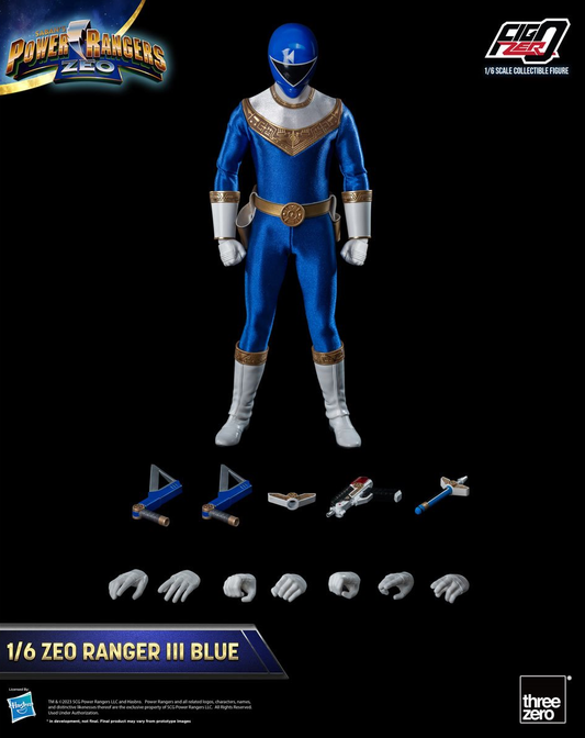 Power Rangers Zeo Blue Zeo Ranger III FigZero 1:6 Scale Action Figure