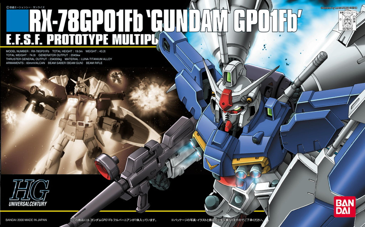 [PRE-ORDER] Mobile Suit Gundam 0083: Stardust Memory RX-78 GP01Fb Gundam Zephyranthes Full Burnern High Grade 1:144 Scale Model Kit