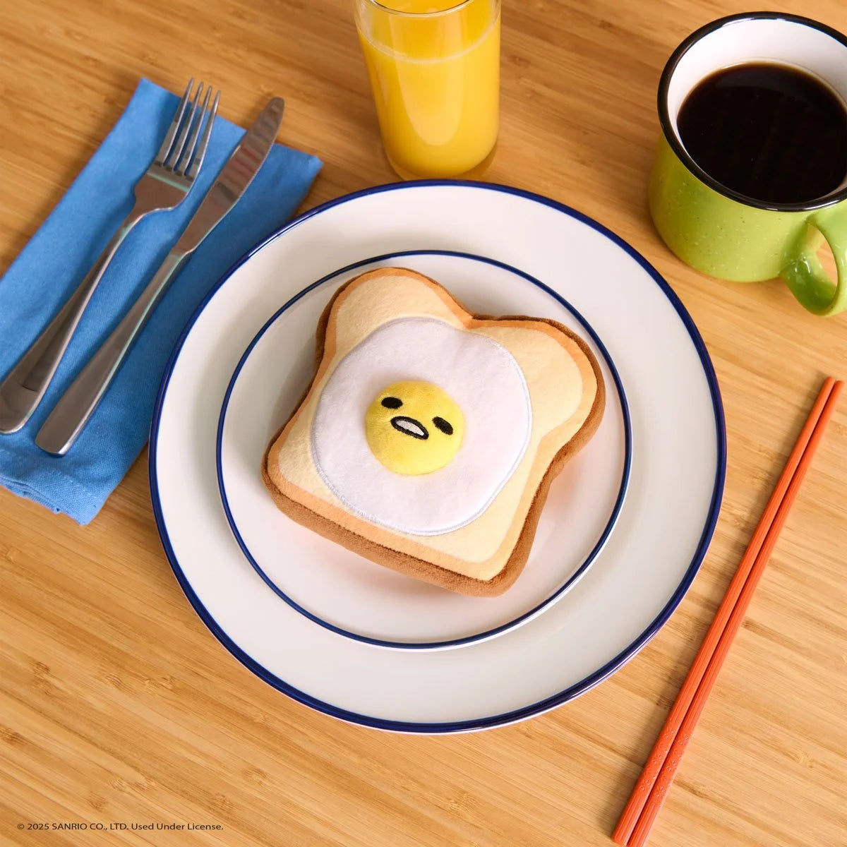 Sanrio Gudetama Egg Toast 5-Inch Plush