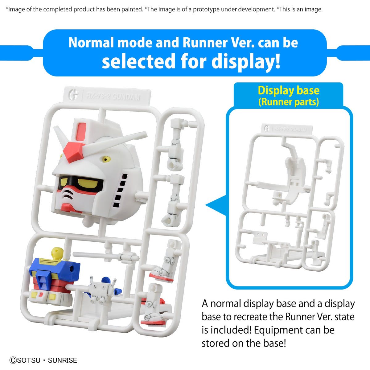 Mobile Suit Gundam Gunpla-kun DX Set with Runner Version Recreation Parts 1:1 Scale Model Kit
