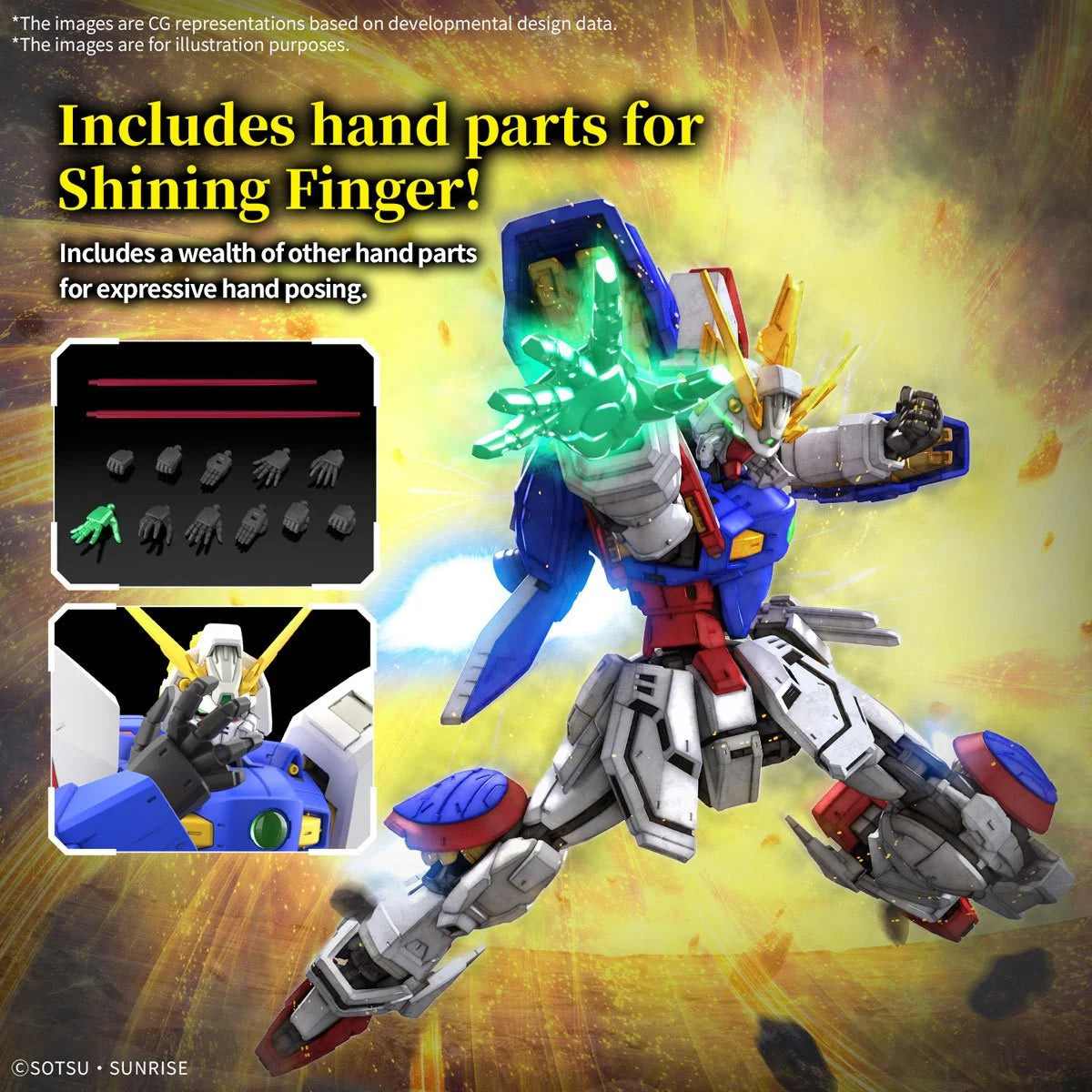 Mobile Fighter G Gundam Shining Gundam Real Grade 1:144 Scale Model Kit