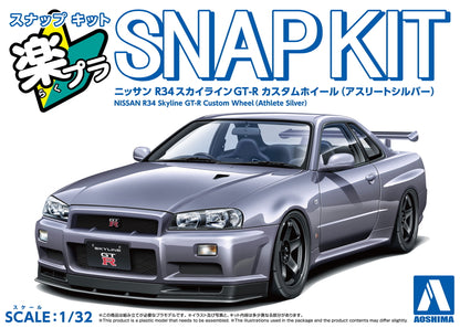 [SNAP KIT] Nissan R34 Skyline GT-R Custom Wheel (Athlete Silver)