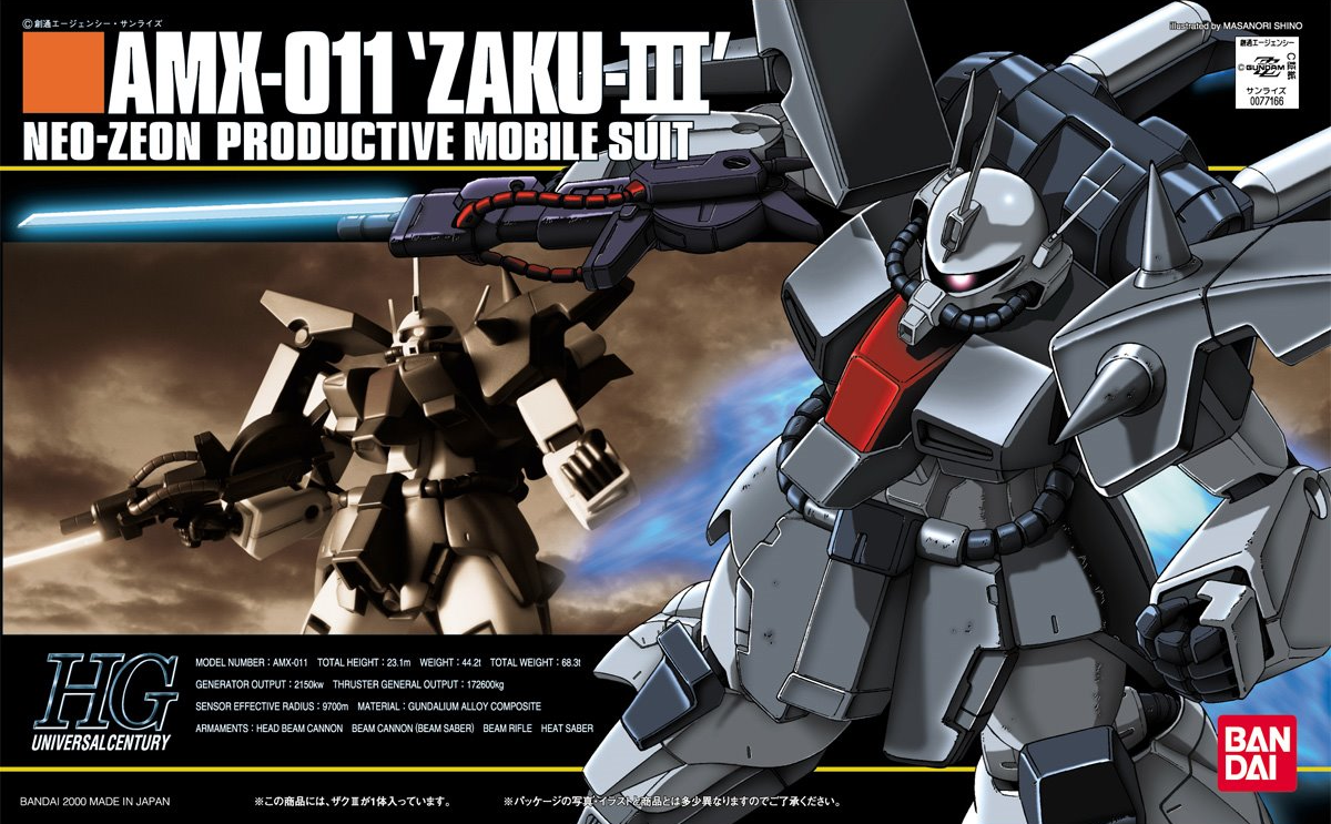 Mobile Suit Zeta Gundam Zaku-III High Grade 1:144 Scale Model Kit