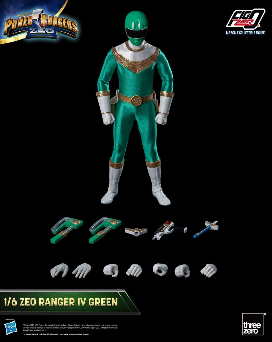 Power Rangers Zeo Green Zeo Ranger IV FigZero 1:6 Scale Action Figure