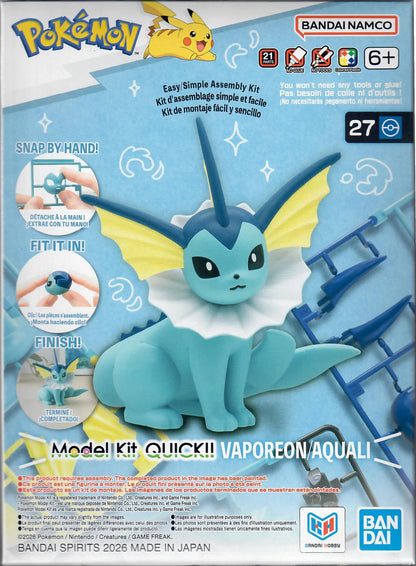 Pokemon Vaporeon Quick Model Kit