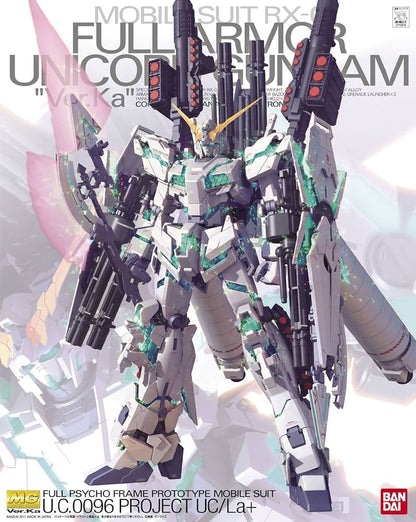 Mobile Suit Gundam Unicorn Full Armor Unicorn Gundam Ver. Ka Master Grade 1:100 Scale Model Kit