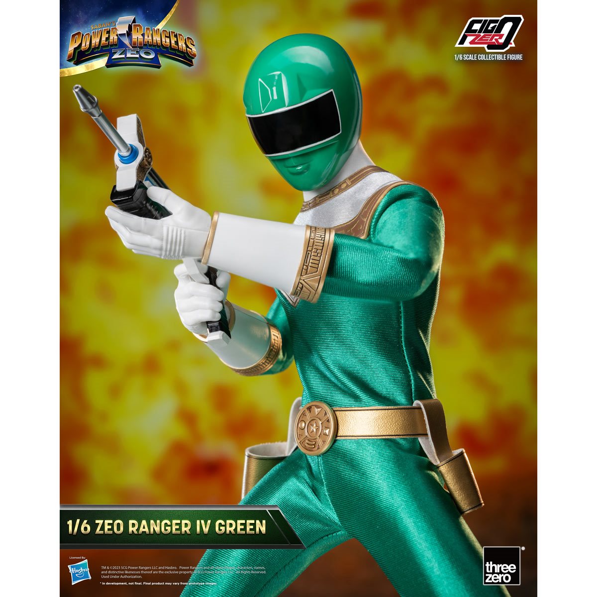 Power Rangers Zeo Green Zeo Ranger IV FigZero 1:6 Scale Action Figure