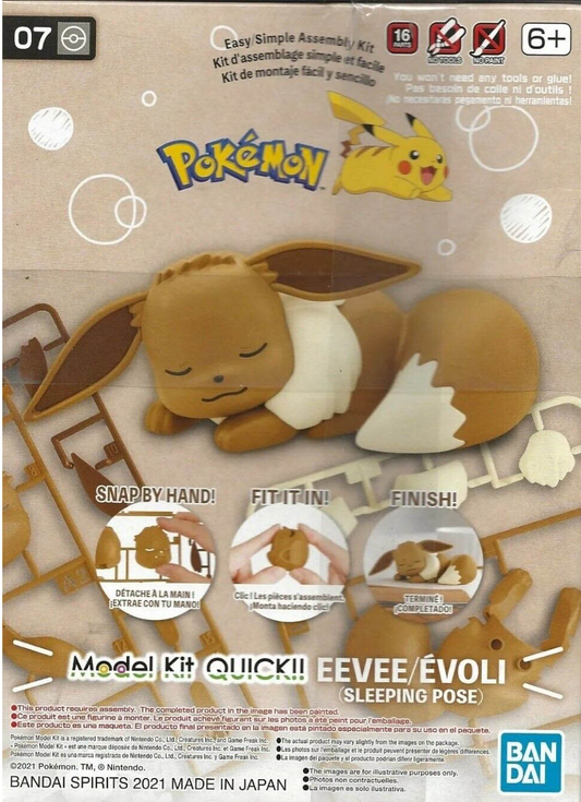 Pokemon Eevee Sleeping Pose Quick Model Kit