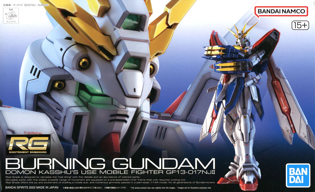 Mobile Fighter G Burning Gundam Real Grade 1:144 Scale Model Kit