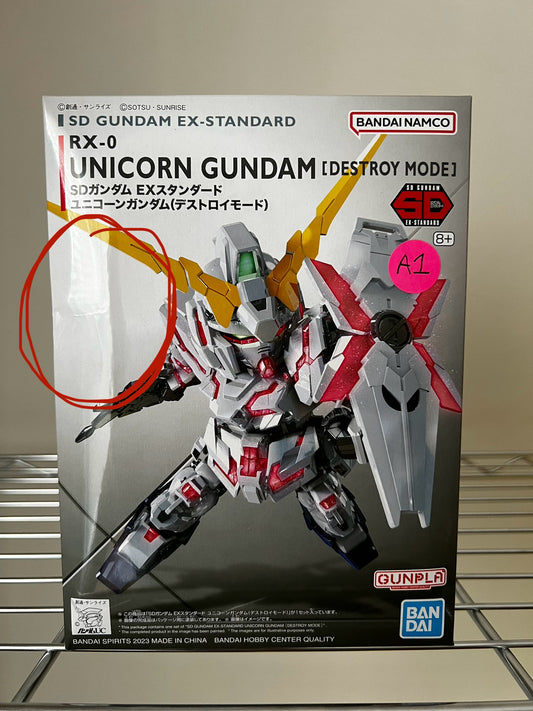 [DAMAGED BOX A1] Mobile Suit Gundam Unicorn (Destroy Mode) SD EX-Standard Model Kit