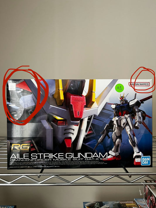 [DAMAGED BOX A1] Mobile Suit Gundam Seed Aile Strike Gundam Real Grade 1:144 Scale Model Kit