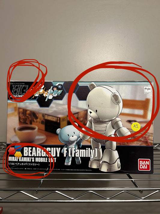 [DAMAGED BOX A1] Gundam Build Fighters Try Beargguy Family High Grade 1:144 Scale Model Kit