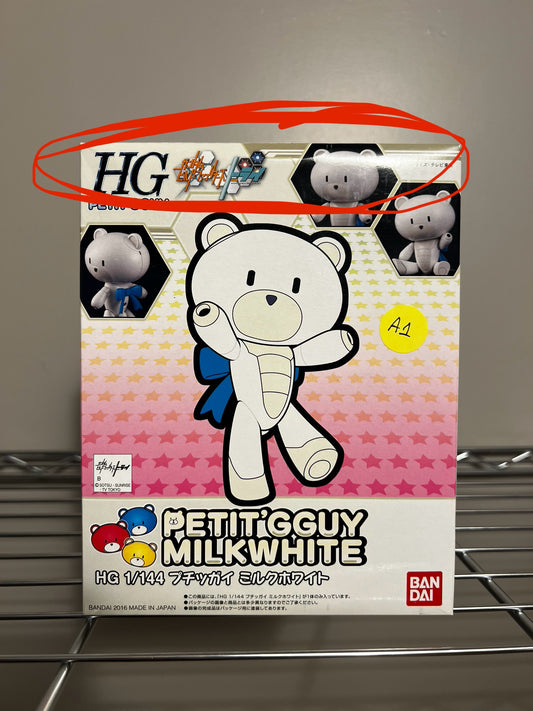 [DAMAGED BOX A1] Gundam Build Fighters Try High Grade Petit'gguy Milk White Model Kit