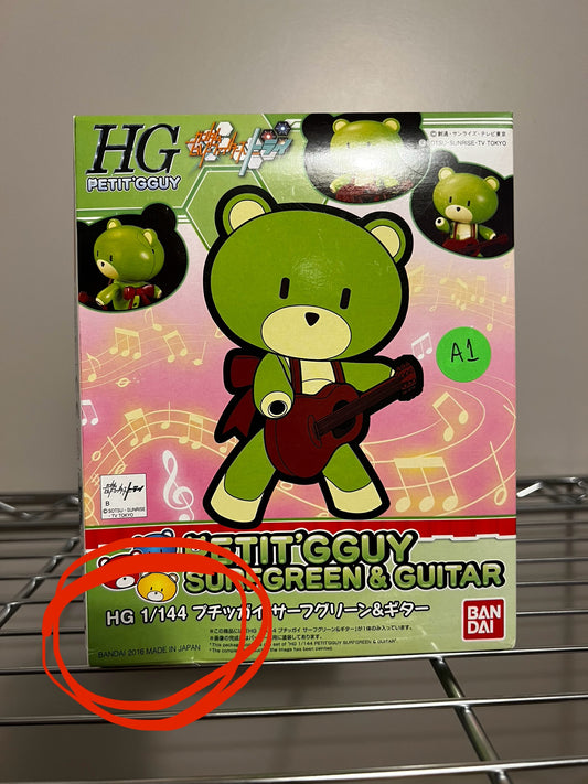 [DAMAGED BOX A1] Gundam Build Fighters Try High Grade Petit'gguy Surfgreen & Guitar Model Kit