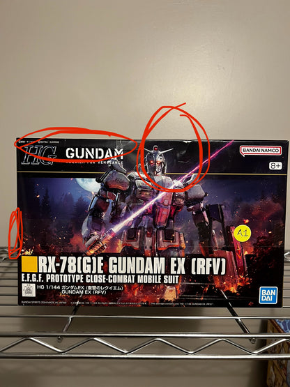 [DAMAGED BOX A1] Gundam: Requiem for Vengeance Gundam EX High Grade 1:144 Scale Model Kit