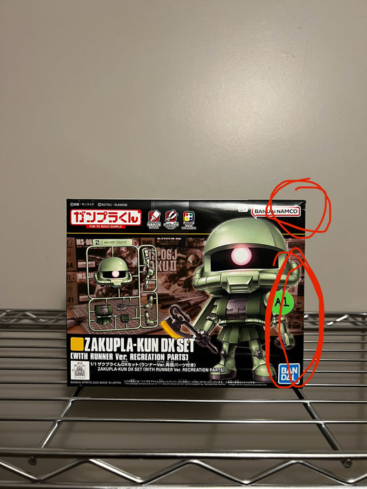 [DAMAGED BOX A1] Mobile Suit Gundam Zakupla-kun DX Set with Runner Version Recreation Parts 1:1 Scale Model Kit