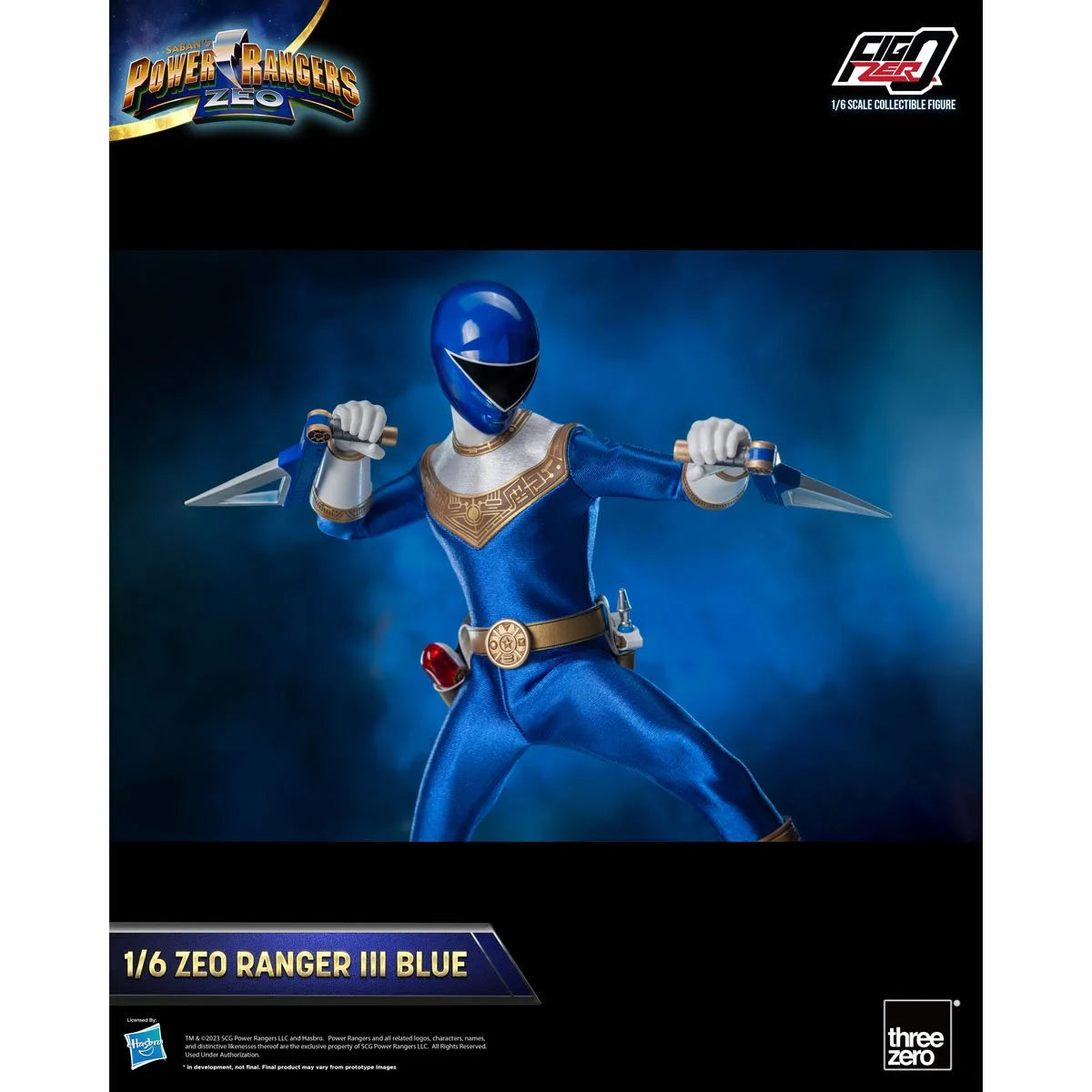 Power Rangers Zeo Blue Zeo Ranger III FigZero 1:6 Scale Action Figure