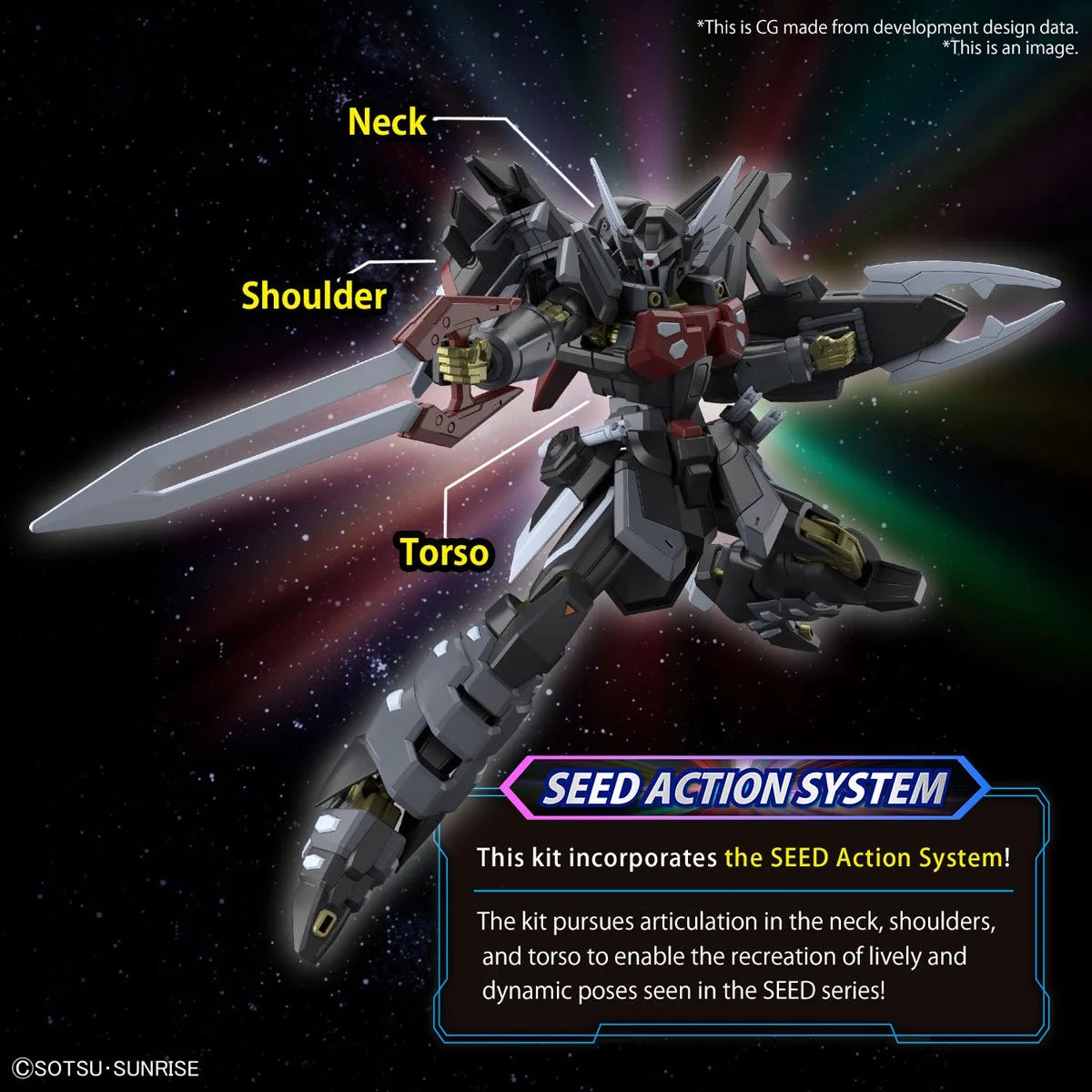 Mobile Suit Gundam Seed Freedom Black Knight Squad Shi-ve.A High Grade 1:144 Scale Model Kit
