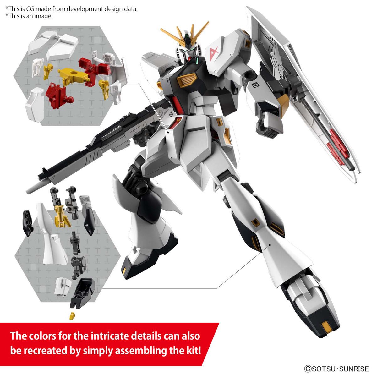 Mobile Suit Gundam: Char's Counterattack Nu Gundam Entry Grade 1:144 Scale Model Kit