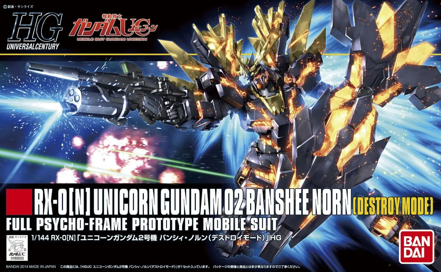 Mobile Suit Gundam Unicorn Gundam 02 Banshee Norn High Grade 1:144 Scale Model Kit