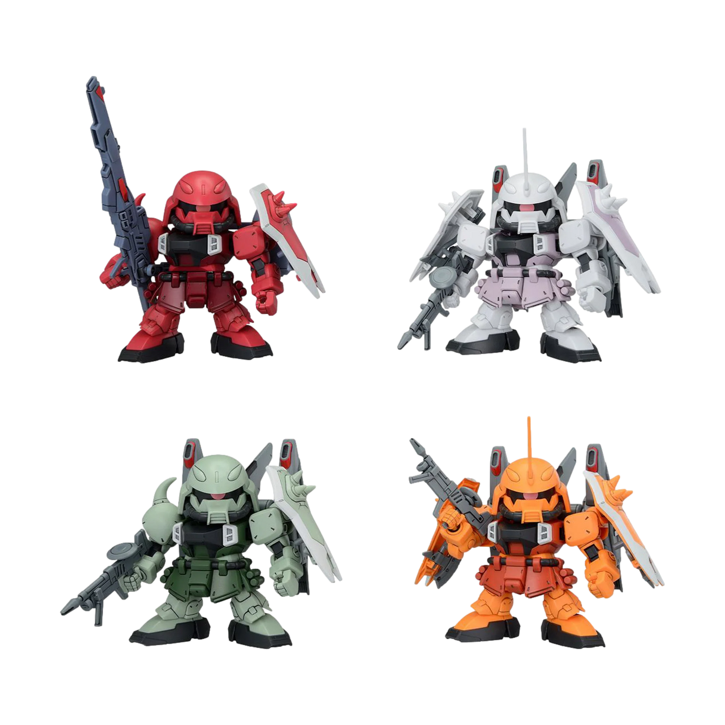 Gundam SD BB Senshi ZGMF Zaku Series Model Kit Set