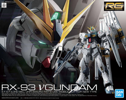 Mobile Suit Gundam Char's Counterattack Nu Gundam Real Grade 1:144 Scale Model Kit