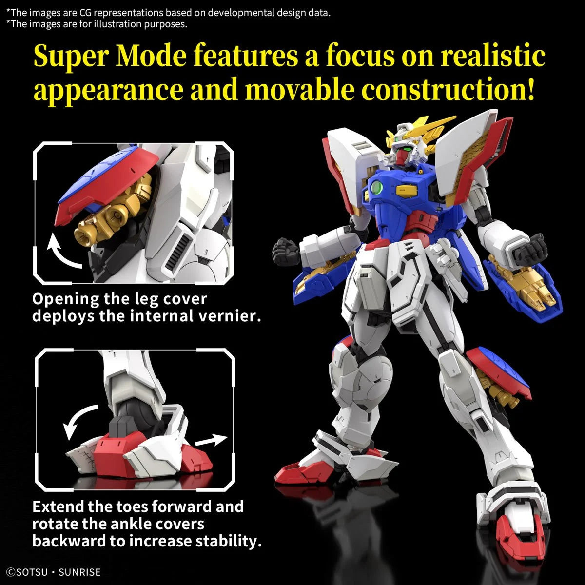 Mobile Fighter G Gundam Shining Gundam Real Grade 1:144 Scale Model Kit