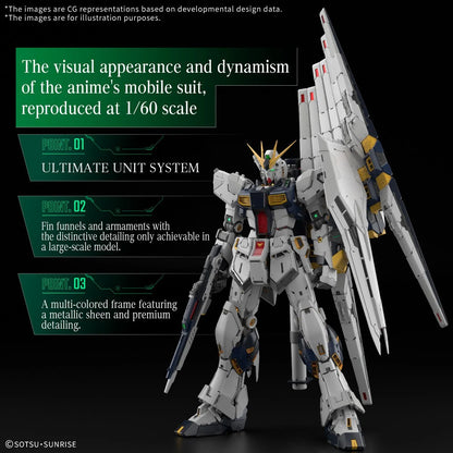 Mobile Suit Gundam Nu Gundam Perfect Grade Unleashed 1:60 Scale Model Kit