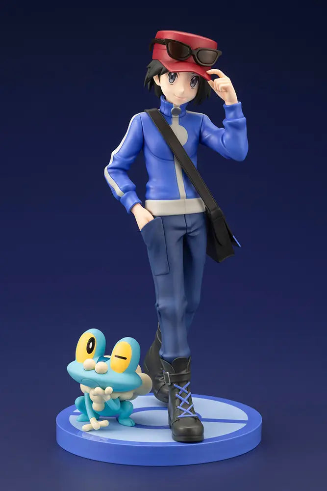Pokemon Calem with Froakie ArtFX J 1:8 Scale Statue