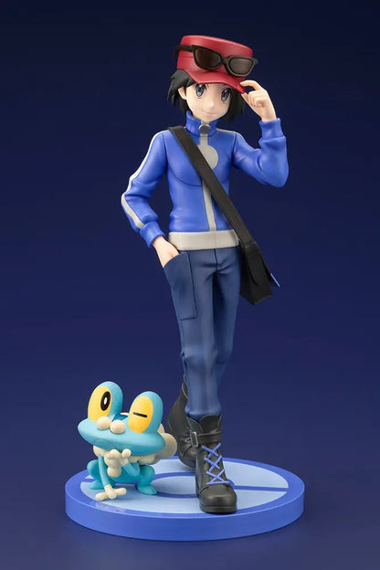 Pokemon Calem with Froakie ArtFX J 1:8 Scale Statue