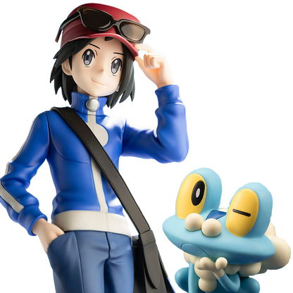Pokemon Calem with Froakie ArtFX J 1:8 Scale Statue